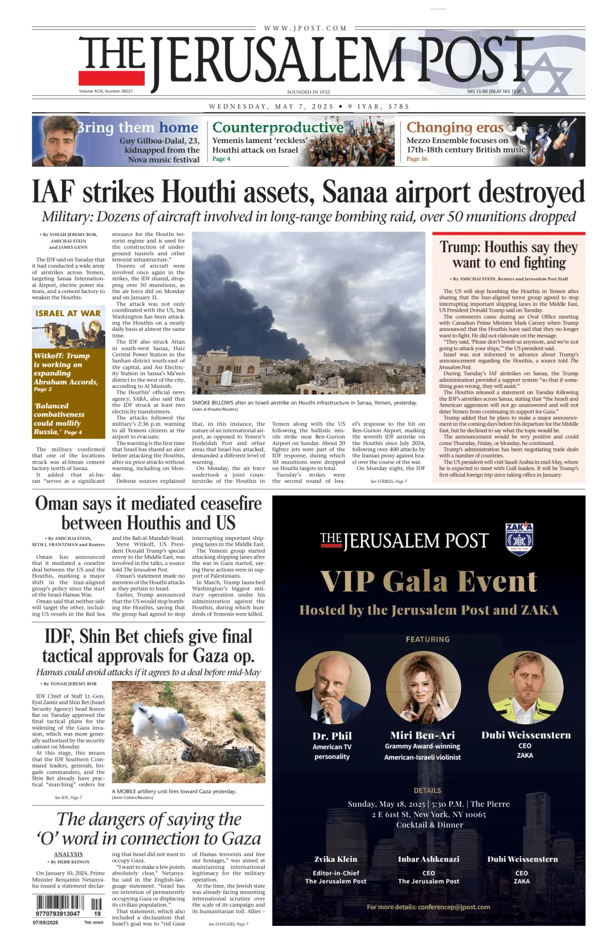 Prima-pagina-the jerusalem post-edizione-di-oggi-07-05-2025